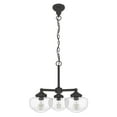 thumbnail image 2 of Hunter - Saddle Creek 3-light Noble Bronze, Medium Size Chandelier, Dimmable, Schoolhouse Style, Candle Shaped, for Bedrooms, Dining, Living Rooms - 19358, 2 of 7