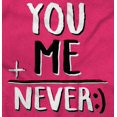 thumbnail image 2 of You Me Never Sassy Math Nerdy Geeky Womens Slim Fit Graphic Tee Brisco Brands L, 2 of 5