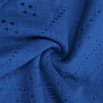 thumbnail image 6 of MOJOGO Women's 2 Piece Outfits Halter Neck Crop Top and Drawstring Shorts Casual Eyelet Summer Two Piece Set Blue S, 6 of 6