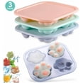 thumbnail image 1 of 3x Silicone Paw Ice Cube Tray Ice Cube Tray With Lid Ice Tray Ice, 1 of 7