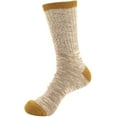 thumbnail image 3 of Women's Vintage Ribbed Style Slouch Boot Cotton Fall Winter Crew Socks - 1 Pair (Honey), 3 of 7