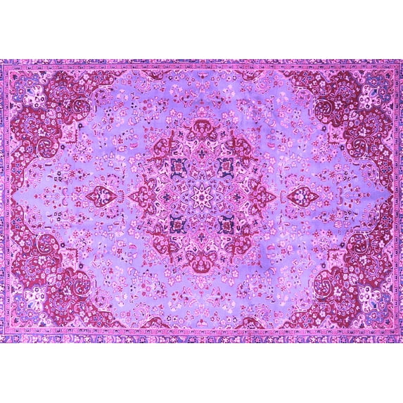 Ahgly Company Indoor Rectangle Persian Purple Traditional Area Rugs, 6' x 9'