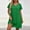 Green, variant on Fnooota Plus Size Summer Dresses for Women, Holiday V Neck Casual Short Sleeve Womens Midi Dresses Brown Size XL-5XL