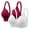 Wine/White, variant on WREESH 2 Pack Push-Up Bra Adaptive Bra Women Printing Gathered Together Large Size Daily Bra Underwear No Underwire Bras Underwear Wine