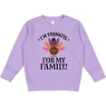 thumbnail image 2 of Inktastic Thanksgiving Girl Turkey Thankful for Family Toddler Sweatshirt, 2 of 4