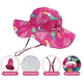 thumbnail image 1 of EGNMCR Toddler Hat Summer Children's Bird Print Sun Protection Hat Bucket Hat With Hat Rope Girl Server, 1 of 9