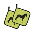 thumbnail image 1 of Carolines Treasures BB7741PTHD Cheval Frites Vert Paire de Porte-Pots, 1 of 1