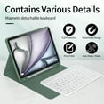 thumbnail image 6 of SZPSGC for iPad (A16) 11th 10th Generation Case with Keyboard 11 inch 2025/2022,,Wireless Detachable Keyboard with Pencil Holder for iPad 10th Gen 10.9 Inch, Auto Wake/Sleep,Dark Green, 6 of 6