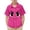 A255 Hot Pink, variant on Kids Boys Funny Graphic Collared Tops Cute Angry Big Eyes Face Print Short Sleeve Button Down Shirts Casual Daily Playwear For Little Children Novelty School Clothing