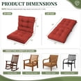 thumbnail image 1 of Pakunoda Outdoor Chair Cushions 39" X 20" X 4", Water & Fade Resistant Tufted Rocking Chair Cushions with Tie, Non Slip Seat and Seatback Patio Dining Chair Cushions, Terra Red, 1 of 6