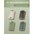 thumbnail image 5 of Key Fob Cover with Keychain TPU Car Key Case for Jeep Grand Cherokee Wagoneer L 2021-2023 Green Accessory,5 Button-Grey, 5 of 7