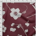 thumbnail image 4 of oneOone Velvet Dark Magenta Fabric Floral Sunflower Silhouette Sewing Fabric By The Yard Printed Diy Clothing Sewing Supplies 58 Inch Wide, 4 of 4