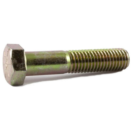 

3/8-16 x 4 1/2 Grade 8 Hex Cap Screw Yellow Zinc Plated (50)