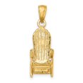 thumbnail image 4 of Auriga Fine Jewelry 14K Yellow Gold 3-D Beach Chair Charm for Women, 4 of 6