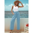 thumbnail image 4 of Pantalones de Salón de Pierna para Mujer, Color Azul , Talla L, 4 of 8
