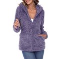 thumbnail image 2 of White Mark Women's Hooded Sherpa Jacket, 2 of 5