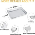 thumbnail image 3 of Casewin Baking Sheet with Rack Set, Stainless Steel Cookie Sheet Baking Pans with Cooling Rack, Non Toxic & Healthy, Rust Free & Heavy Duty, Mirror Finish & Easy Clean, Dishwasher Safe - 4 Pieces, 3 of 7
