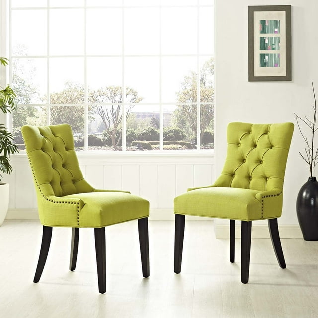 Modway Chaise de Salle à Manger Régente en Tissu Lot de 2 en Herbe de Blé
