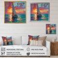 thumbnail image 4 of Designart "Sailboat At Sea I" Modern Landscape Beach Canvas Print, 4 of 5