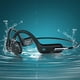 thumbnail image 1 of IHAO Swimming Headphones True Bone Conduction Open Ear Headset MP3 Player Built-in 32G Memory IP68 Underwater Waterproof Stereo Bluetooth Earphone for Driving Bicycling Running Skiing-X6 Black, 1 of 8