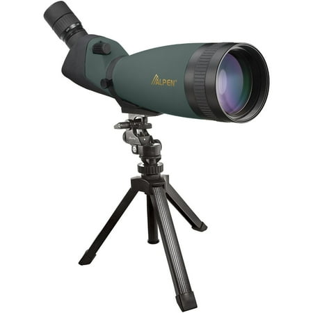 Alpen 20-60x80mm Angled Waterproof Spotting Scope - 45 Degree Eyepiece Nylon Ca