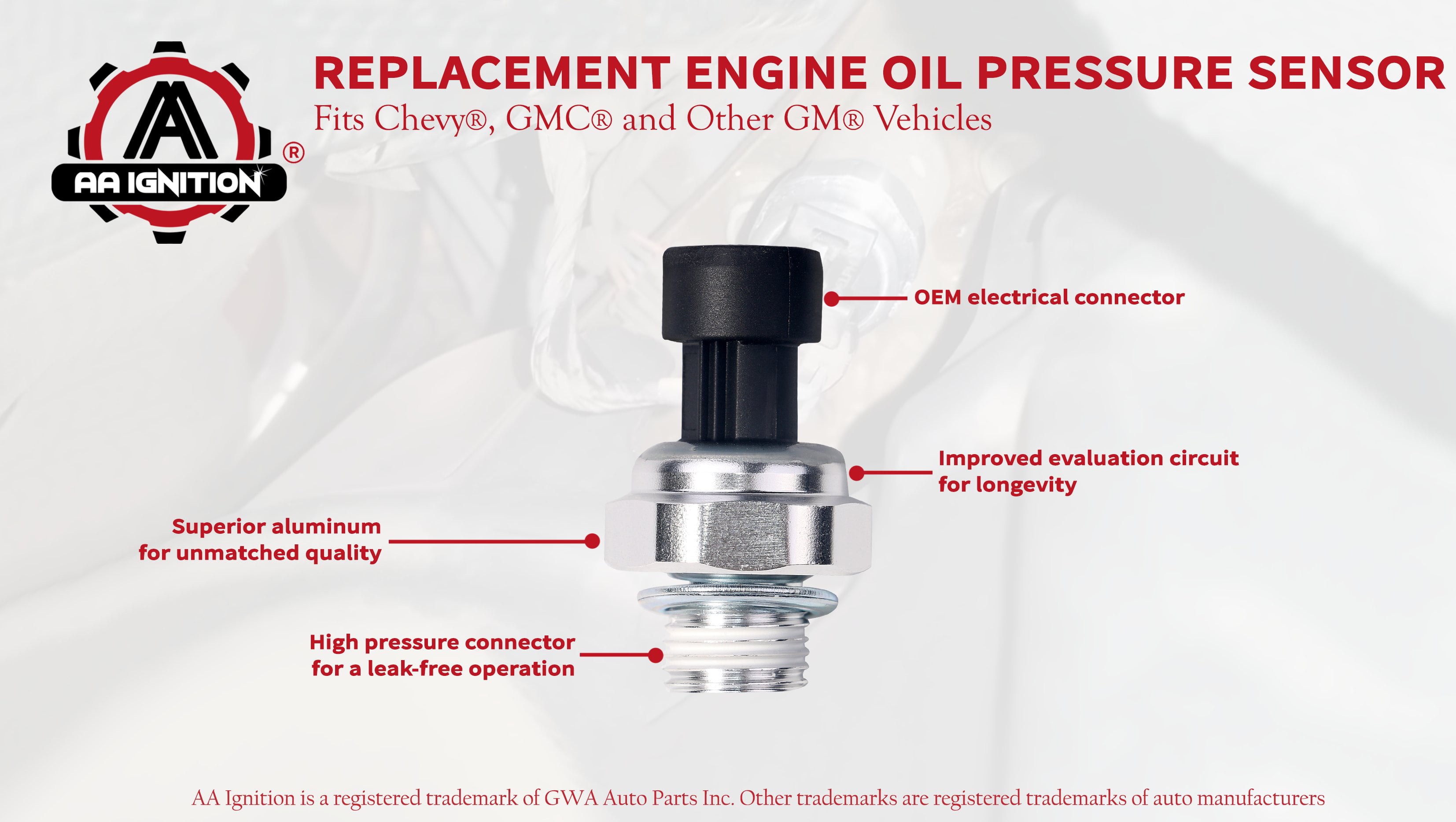 ACDelco Engine Oil Pressure Sensor GM 12677836 Chevy GMC Express Tahoe Silverado