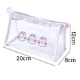 thumbnail image 2 of Estuche transparente impermeable para lápices, organizador de cosméticos con cremallera, bolsa de viaje de PVC triangular transparente | Pinceles de maquillaje | Papelería | Pequeñas, 2 of 6