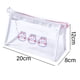 thumbnail image 2 of Estuche transparente impermeable para lápices, organizador de cosméticos con cremallera, bolsa de viaje de PVC triangular transparente | Pinceles de maquillaje | Papelería | Pequeñas, 2 of 6