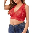 thumbnail image 3 of Vitmona Women's Plus Size Halter V Neck Sexy Lace Underwear Bra, 3 of 5