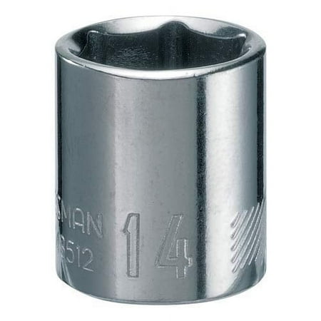 UPC: 0885911586177 | CRAFTSMAN Shallow Socket Metric 1/4-Inch Drive 14mm 6-Point (CMMT43512) Full Polish