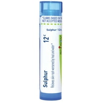 Boiron Sulphur 12C, Homeopathic Medicine for Skin Rash Worsened By Heat And Water, 80 Pellets