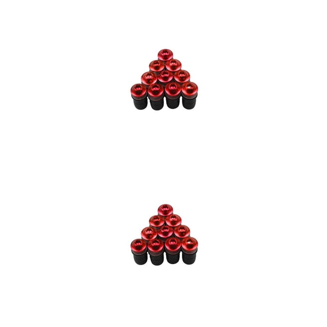 Tuerca de tornillo universal Sidaley 10 unids/set M5x16mm para parabrisas de motocicleta Rojo 2piezas