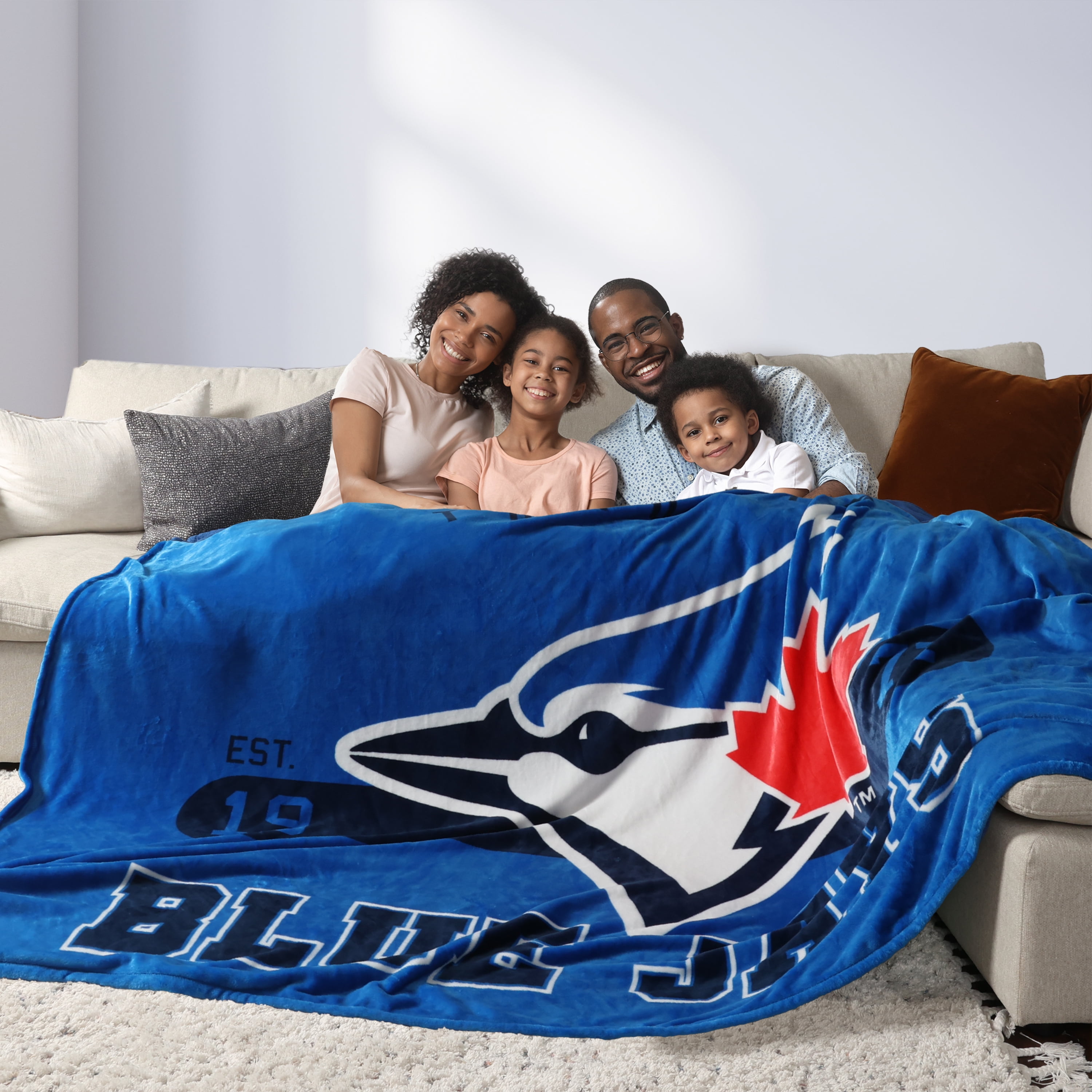 Couverture de Jour de Match MLB des Toronto Blue Jays 66po x 90po COUVERTURE GÉANTE MLB TORONTO BLUE JAYS