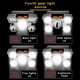 thumbnail image 5 of Juego de 2 faros Led de cinco cabezas, luz fuerte, lámpara de pesca recargable superbrillante, linterna de cabeza minera de largo alcance, 5 of 5