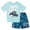 Megalodon Blue, variant on Monster Jam Toddler Boys' Graphic T-Shirt and Shorts Set Grave Digger Grey