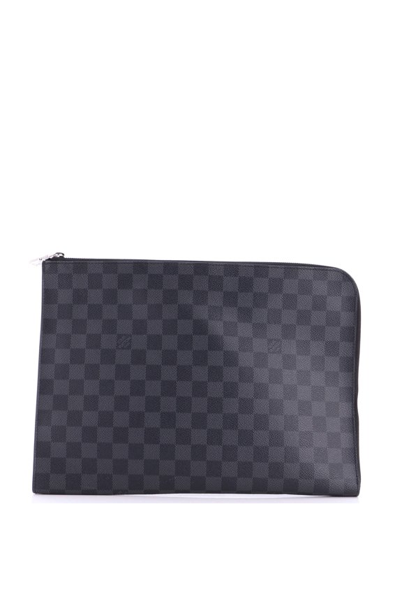 Pre-Owned Zip Around Pochette Jour Damier Graphite GM By Rebag
