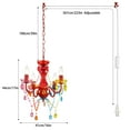 thumbnail image 2 of Plug-in Crystal Chandelier 4 Lights Colorful Hanging Lamp with 20FT Cord E12 Base for Kids Room, 2 of 6