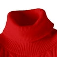 thumbnail image 4 of Men's Loose Fit Turtleneck Christmas Sweater Casual Knitted Twisted Long Sleeve Pullover Sweaters Top, 4 of 7