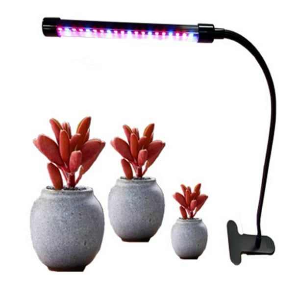 Clip USB para crecimiento de plantas, temporización de atenuación, lámpara solar de imitación de luz suplementaria para plantar en interiores de espectro completo Adepaton CPB-US-DYP07-1