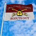 thumbnail image 2 of Cayyon United States 24th Cavalry Division Scouts Out Flag 3x5Feet Military Banner with 2 Brass Grommets, 2 of 4
