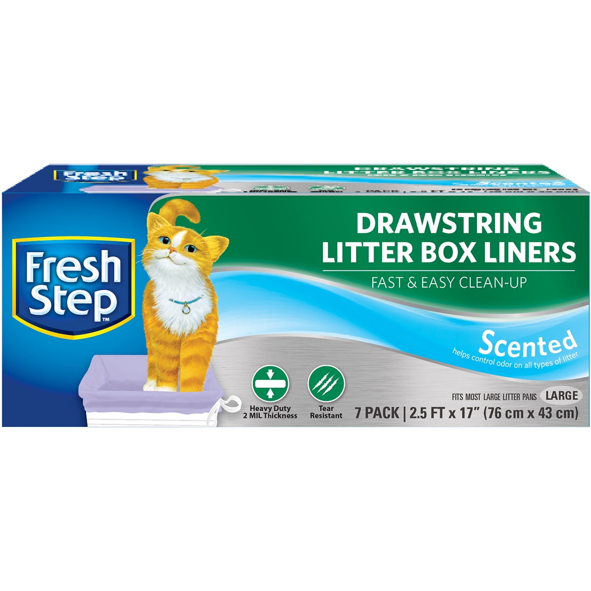 Fresh Step Drawstring Litter Box Liners 7/PkgLarge Lavender Walmart Canada