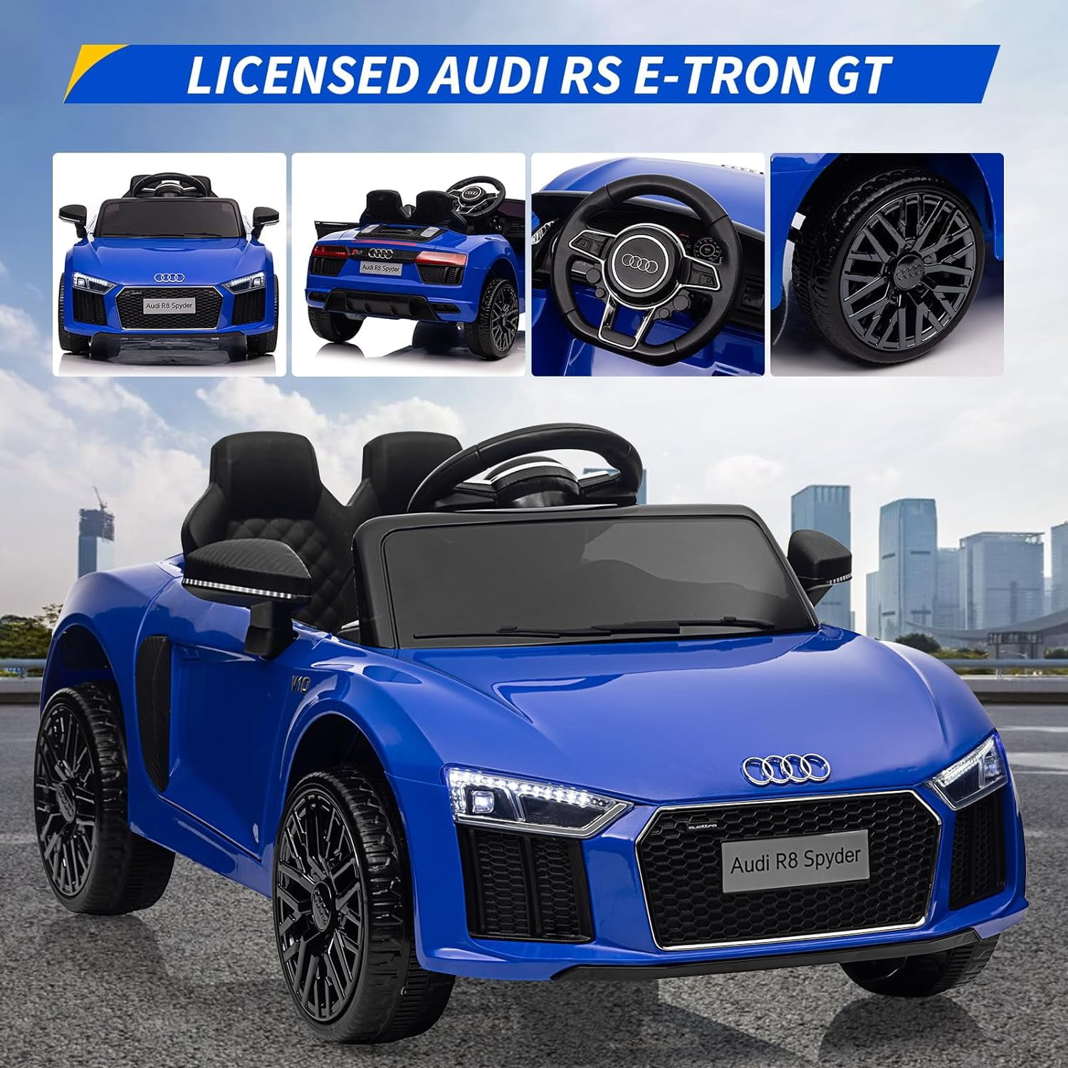 箱無し子供用 電動自動車 アウディR8 スパイダーミニ 結婚式 リング