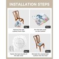 thumbnail image 3 of Stretch Dining Chair Seat Covers Set of 6, Removable Washable Chair Covers Seat Slipcovers, Blue Sea Coral Starfish Seahorse Chair Protector Dust-proof Chair Cover Seat for Kitchen/Office Decor, 3 of 6