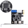 thumbnail image 1 of Pomya PCI-E to USB 3.0 2-Port PCI Express Card, PCIe to USB Expansion Card Adapter with Front 19PIN Power Connector, 1 of 5