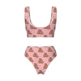 thumbnail image 6 of Rocae Heart Capybara for Bikini Set for Women Two Piece Sexy High Swimsuits Split Crossover Bikini Medium, 6 of 9