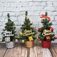 thumbnail image 1 of Fiudx Mini Árbol de Navidad, Decoración Nevada, Base de Cuerda Natural, Ambiente Festivo, Ideal para Exhibir En La Mesa, Oficina o Decoración de Fiestas En Casa, Tamaño 7.87 X 2.16 Pulgadas, 1 of 7