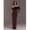 Burgundy, variant on Womens Elegant Burgundy Faux Fur Off-Shoulder Long Sleeve Fitted Maxi Dress