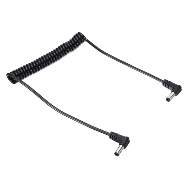 Cable de alimentación DC macho a macho Uxcell de 5 pies y 5.5 mm x 2.5 mm, adaptador de cable de extensión en ángulo recto