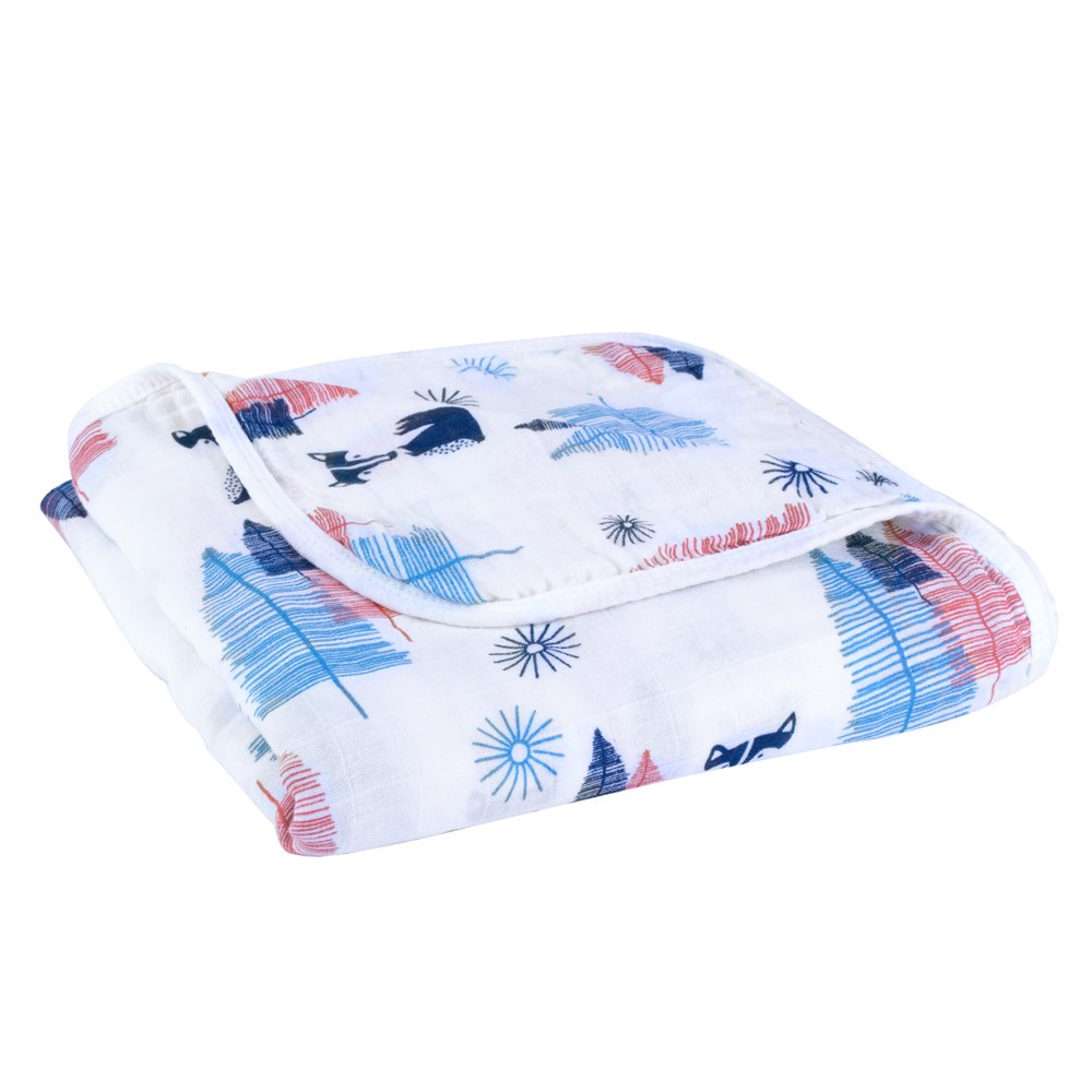 Baby Cotton Swaddle Blankets 4 Layer Soft & Breathable Receiving