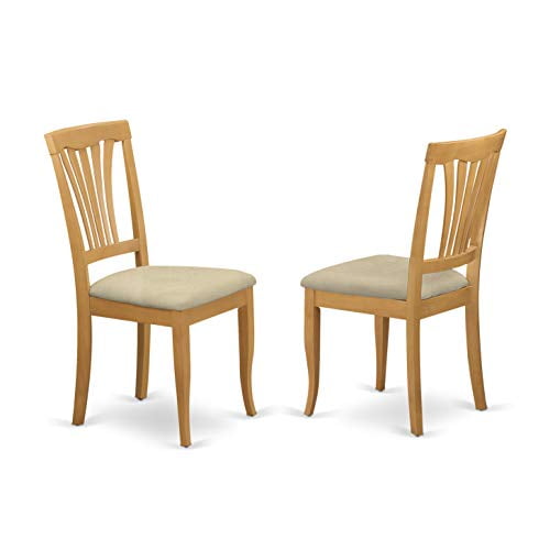 East West Furniture AVC C, Cushion Seat, Oak Finish